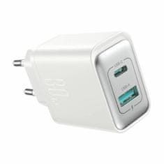 Joyroom punjač 30W USB TypeC TypeA GaN QC PD bijeli JR-TCF15