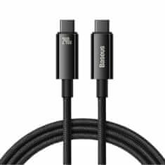 BASEUS USB kabel C-C 3m 240W Tungsten Gold pleteni crni CAWJ040101