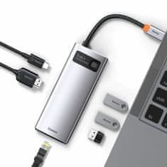 BASEUS USB 3.1 Type-C 6-u-1 4K priključna stanica siva CAHUB-CW0G
