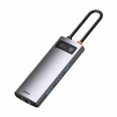BASEUS USB 3.1 Type-C 6-u-1 4K priključna stanica siva CAHUB-CW0G