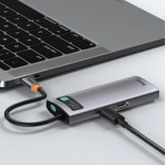 BASEUS USB 3.1 Type-C 6-u-1 4K priključna stanica siva CAHUB-CW0G