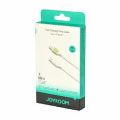 Joyroom USB kabel C-C 1,2 m 60 W bež silikonski luminiscentni S-A53