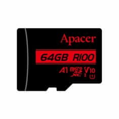 Apacer microSD XC 64GB memorijska kartica U1 R100 Klasa 10 AP64GMCSX10UB-R