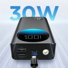 Joyroom Prijenosna baterija 30.000 mAh 30W PowerBank crna JR-PBF03