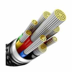BASEUS USB kabel C-C 3m 240W Tungsten Gold pleteni crni CAWJ040101