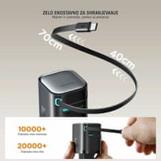 Joyroom punjač 65W USB TypeC TypeA GaN QC PD s kabelom crni JR-TCL02