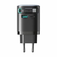Joyroom punjač 65W USB TypeC TypeA GaN QC PD s kabelom crni JR-TCL02
