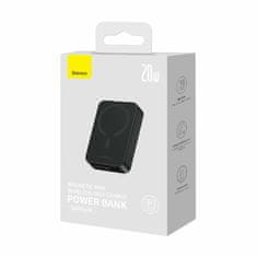 BASEUS Prijenosna baterija 20.000 mAh 20 W PowerBank magsafe crna PPCX150001