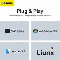 BASEUS USB 3.1 Type-C-Network UTP Giga pretvarač crni WKQX000301