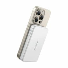 BASEUS Prijenosna baterija 10.000 mAh 22,5 W PowerBank magsafe bijela Airpow2 Qi2