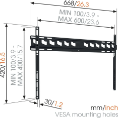 Vogels Zidni stalak za ekrane od 40"-80", max. 80kg