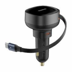 BASEUS Auto punjač 12-24V 60W TypeC PD QC crni Enjoyment Pro