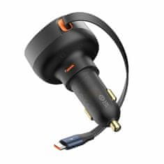 BASEUS Auto punjač 12-24V 60W TypeC PD QC crni Enjoyment Pro