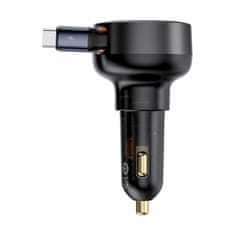 BASEUS Auto punjač 12-24V 60W TypeC PD QC crni Enjoyment Pro