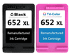  Hp 652XL komplet zamjenska tinta DeskJet Ink Advantage 1115, 2135, 3635, 3636, 3775, 3785, 3787, 3788, 3789, 3790, 3835, 4535, 4675, 5075, 5275 crna XL boja XL