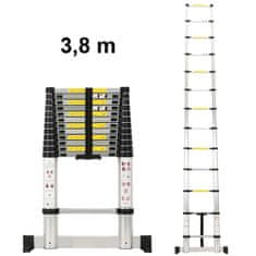 MXM Teleskopska ljestva - 3,8m, aluminijska