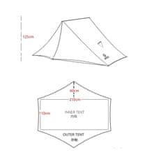 MXM Ultralagani šator za 2 osobe – smeđi