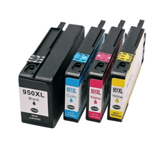TiskajPoceni Hp HP 950XL + 3 × HP 951XL black + color / C2P43AE / OfficeJet Pro 276, 8100, 8600, 8610, 8620, 8630, 8640 zamjenske tinte (4) - crna XL, cijan XL, magenta XL, žuta XL