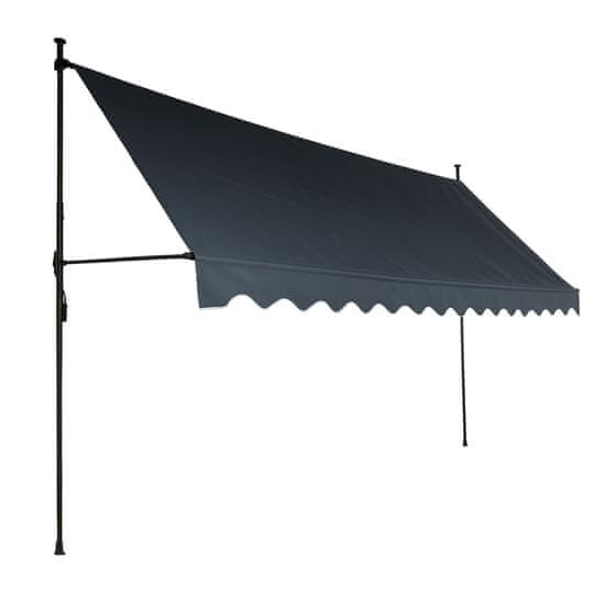 Aga Teleskopska tenda 350x120 cm Siva