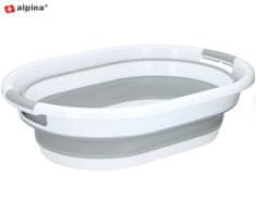 sklopiva košara, plastična, 27 l, siva