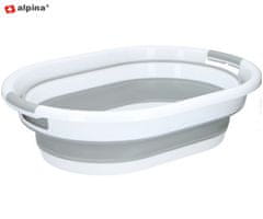 Alpina sklopiva košara, plastična, 27 l, siva