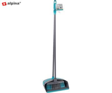 Alpina set metle i lopatice za smeće, 93 cm, sivo-plave boje