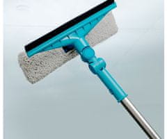 Alpina 2 u 1 metla i gumena špatula za čišćenje prozora, plavo-siva