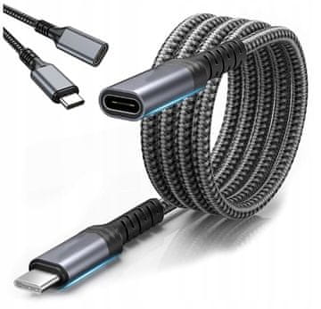 ZENWIRE Kabel produžni USB-C ženski, Thunderbolt 3 4K 60 Hz 10GB 100W 2M Zenwire ZC-12