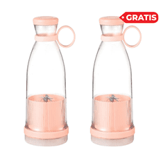 HOME & MARKER® Bežični blender za smoothie 380 ml – prijenosni, USB punjenje | JUCIFY 1+1 GRATIS Ružičasta 