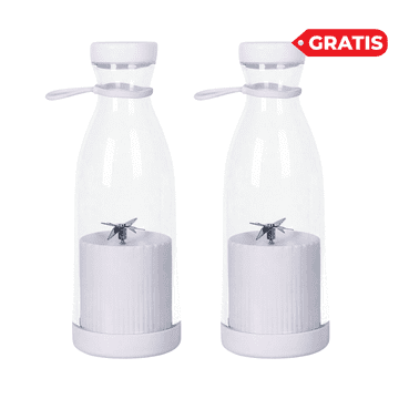 HOME & MARKER® Bežični blender za smoothie 380 ml – prijenosni, USB punjenje | JUCIFY 1+1 GRATIS Bijela