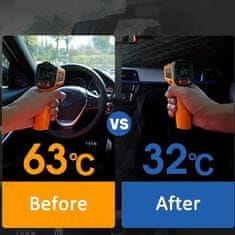 JOIRIDE® Sklopivi kišobran za auto 130x80 cm – zaštita od sunca za vjetrobransko staklo bez zagrijavanja | SHADESHELLA