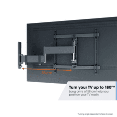 Vogels Zidni nosač za ekrane od 55"-100",rotacija 180°,nagib 10°, 55kg