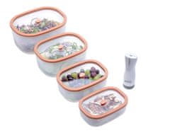 Status Fresko set vakuumskih posod, 5-delni, losos (0.5 L, 0.9 L, 1.4 L, 2.3 L, BVP50)