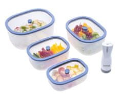 Status Fresco set vakuumskih posuda, 5 dijelova, plavo-lila (0,5 L, 0,9 L, 1,4 L, 2,3 L, BVP50)