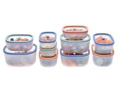 Status Fresco set vakuumskih posuda, 5 dijelova, plavo-lila (0,5 L, 0,9 L, 1,4 L, 2,3 L, BVP50)