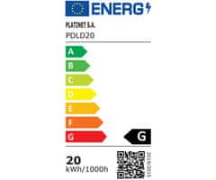 Platinet PDLD20 LED stolna lampa, 20 W, crna
