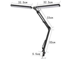 Platinet PDLD20 LED stolna lampa, 20 W, crna