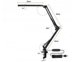 Platinet PDLD10 LED stolna lampa, 10 W, crna