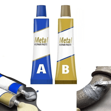 Netscroll Dvokomponentno hladno varenje, industrijsko ljepilo za metal i plastiku, brzo stvrdnjavanje, visoka otpornost, 2x tuba, GlueStar