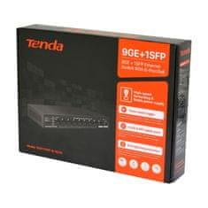 Tenda Giga preklopnik s 9 portova, 8x PoE + SFP, metalno kućište TEG1110PF-8-102W