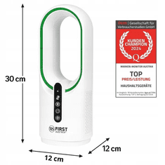 First Austria Desktop ventilator bez ventilatora, Li-on 2500mA, 3 brzine, 7 boja, tajmer