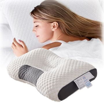 Netscroll Ortopedski jastuk od memorijske pjene, protiv bolova i hrkanja, ergonomska podrška vratu i leđima, prozračan i periv, ComfyPillow