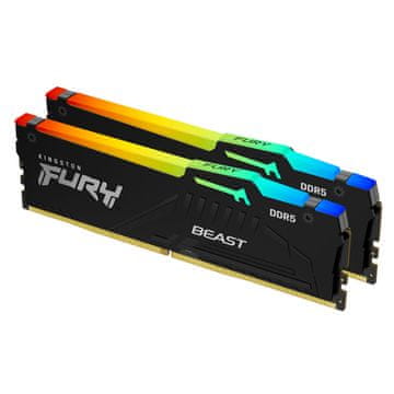 Kingston Fury Beast 64GB (2x16GB) 6400MT/s DDR5 CL32 EXPO KF564C32BBEAK2-64 RGB RAM