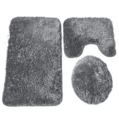 LIVEFY ivefy Carpet kupaonski tepih 3u1, sivi
