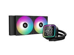 DEEPCOOL AIO tekućinski hladnjak DeepCool LD240 komplet tekućinskog hlađenja, 240 mm, LCD, RGB, crni (R-LD240-BKMSN-G-1)
