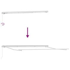 Vidaxl Nadstrešnica Zelena i bijela 450 x 350 x 165 cm Poliester