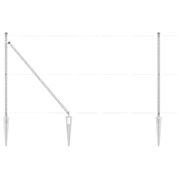 Vidaxl Stup za ogradu 7 szt. Srebrno Čelik