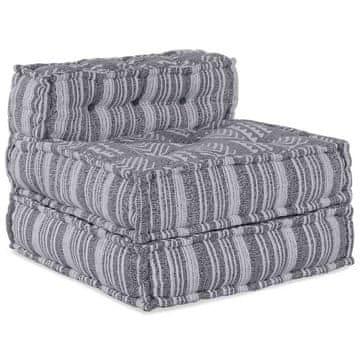 Vidaxl Modularna sofa Sivi Print 70 x 70 x 56 cm Tkanina