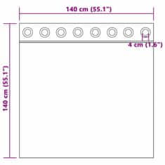 Vidaxl Zavjese za zamračivanje 2 pcs Tamno plava 140 x 140 cm Baršun
