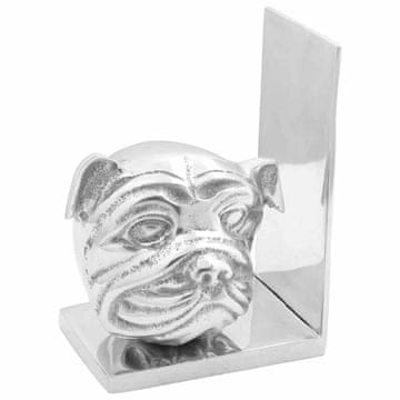 Vidaxl Držači za knjige 2 pcs Srebrno 8 x 12 x 16,5 cm Aluminij